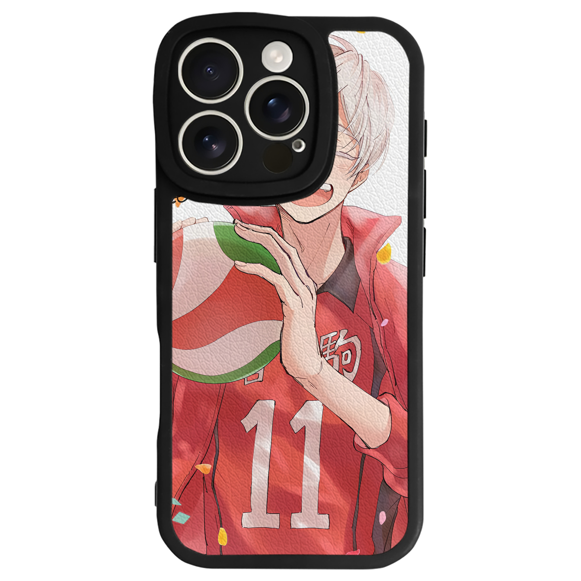 （画像用） ハイキュー!! Haikyu!! 【iPhone 16シリーズ対応】シリコンスマホケース（レザー調） 材質：シリコン